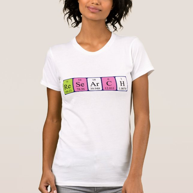 Research periodic table name shirt (Front)
