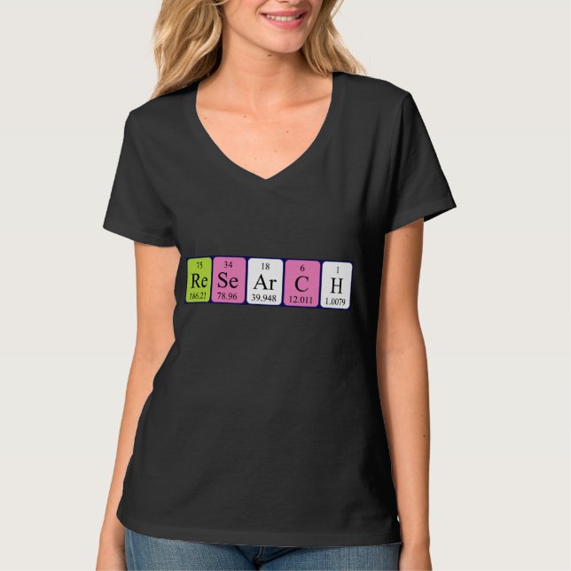 Research periodic table name shirt (Front)