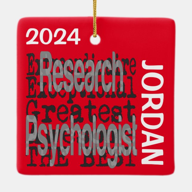 Research Psychologist Extraordinaire CUSTOM Ceramic Ornament (Back)