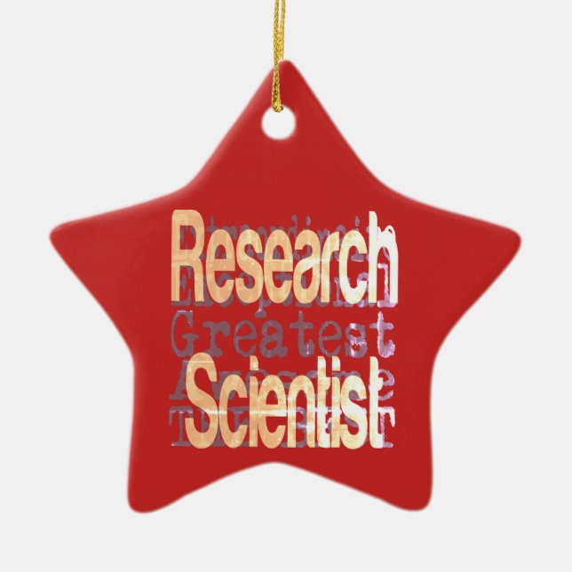 Research Scientist Extraordinaire Ceramic Ornament (Front)