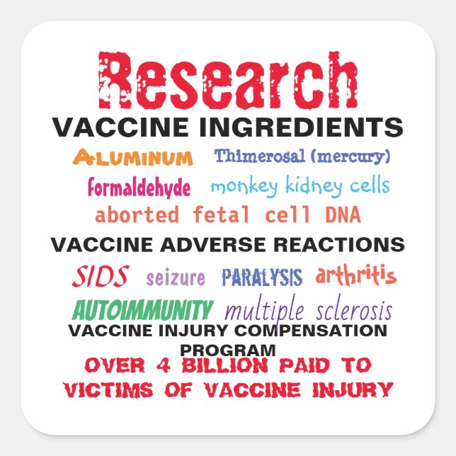 Research Vaccines Stickers (Front)