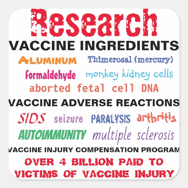 Research Vaccines Stickers (Front)