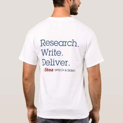 Research Write Deliver  printed on both sides T_Shirt