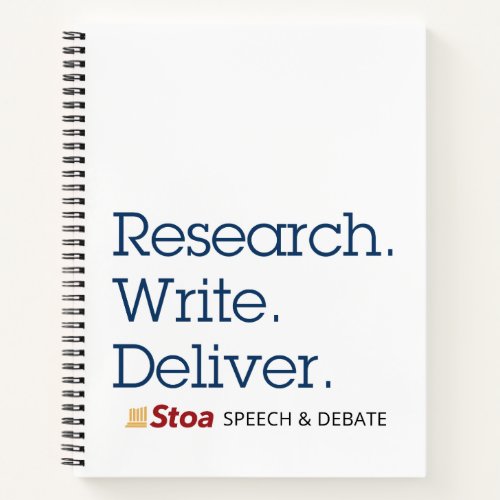 Research Write Deliver Stoa Speech Debate Notebook
