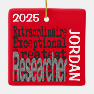 Researcher Extraordinaire CUSTOM Ceramic Ornament