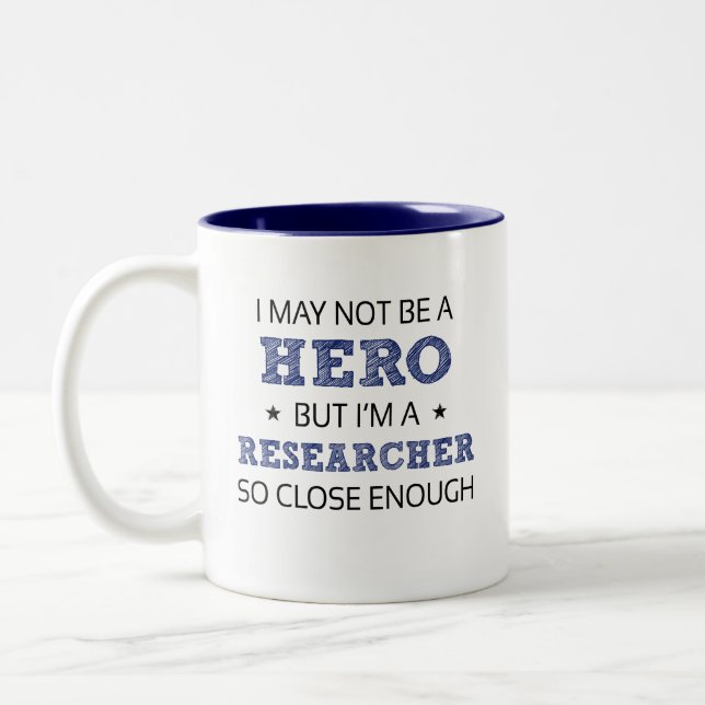 Researcher Humor Novelty Two-Tone Coffee Mug (Left)