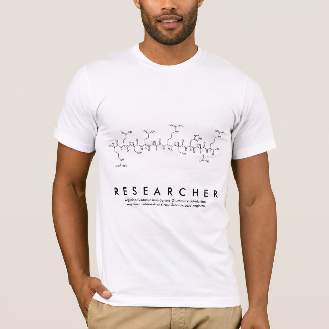 Researcher peptide word shirt M (Front)
