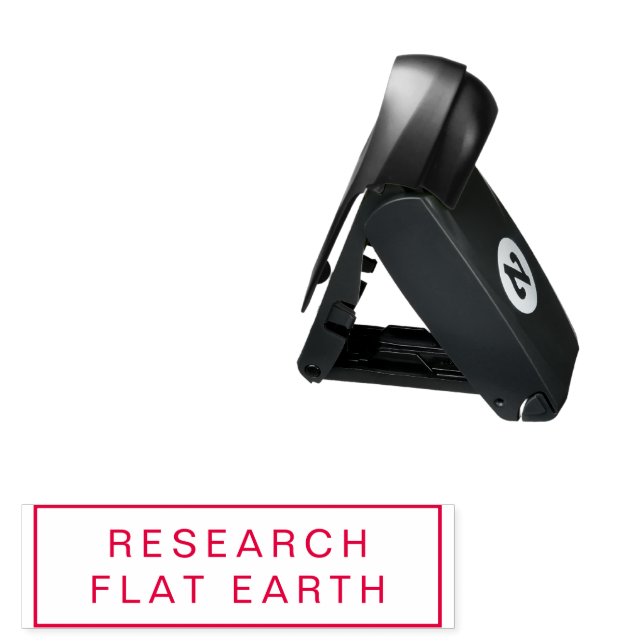#RESEARCHFLATEARTH Stamp (Open with Design)