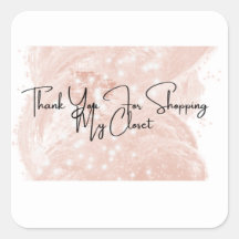 Reseller Thank You Square Stickers