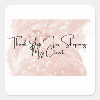 Reseller Thank You Square Stickers