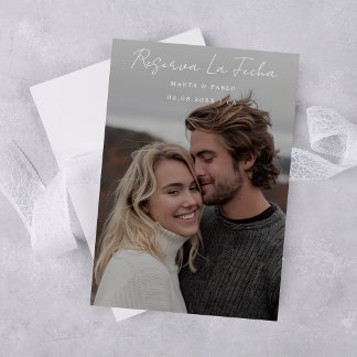 Reserva la Fecha Boda Script Elegant Spanish Photo Save The Date