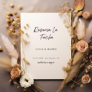 Reserva La Fecha   Calligraphy Spanish Wedding Save The Date