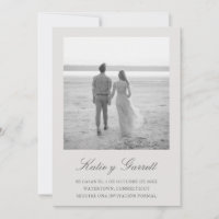 Reserva la Fecha Elegant Simple Gray Photo Spanish