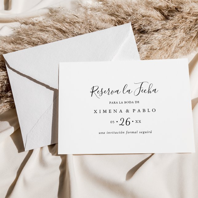 Reserva La Fecha Horizontal Minimalista Save The Date (Creator Uploaded)