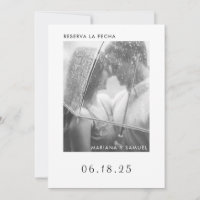 Reserva La Fecha Modern Black and White Photo