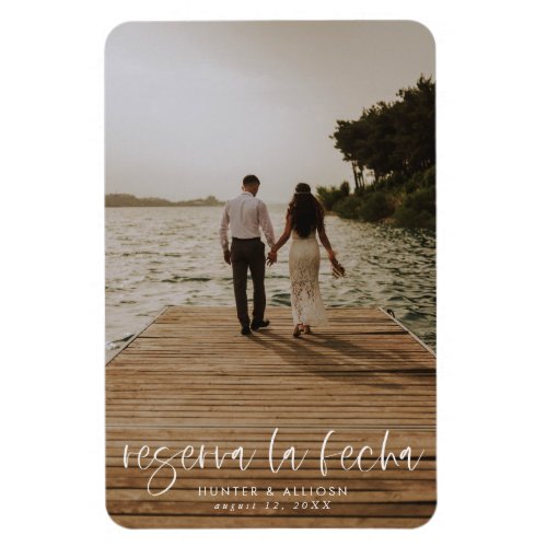 Reserva La Fecha Modern Photo Invitation Magnet