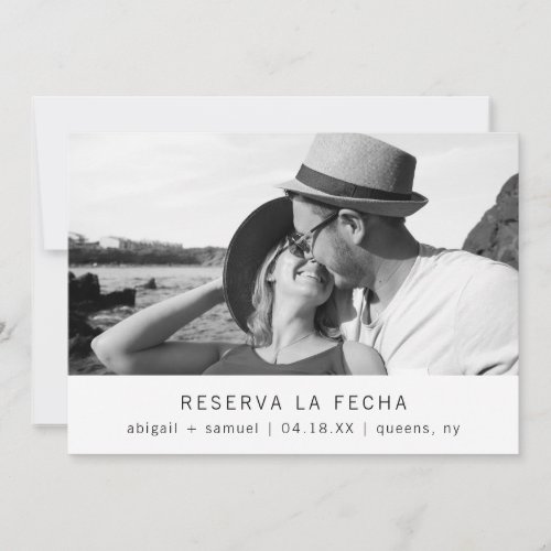 Reserva La Fecha Photo Minimalist Spanish Wedding Save The Date