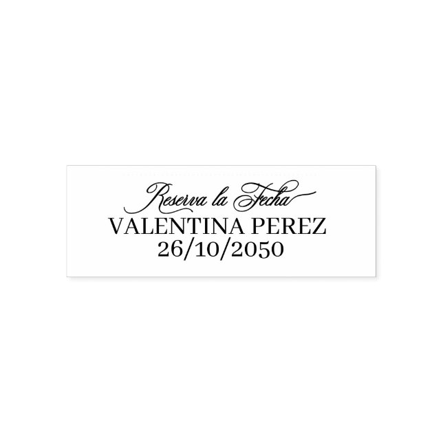 Reserva la Fecha Save the Date in Spanish Self-inking Stamp (Design)