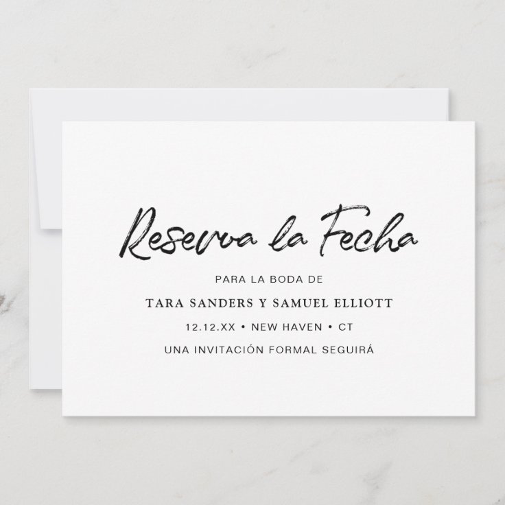 Reserva la Fecha Simple Modern Spanish Save The Date Zazzle