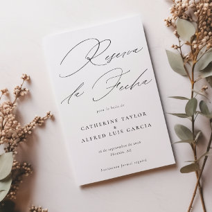 Reserva La Fecha Spanis Script Wedding Photo Save The Date
