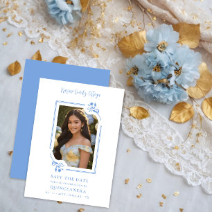 Reserva La Fecha Spanish Elegant Photo Quinceañera Save The Date