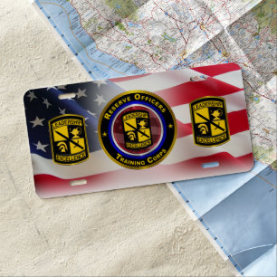 Reserve Officer Training Corps American Flag License Plate