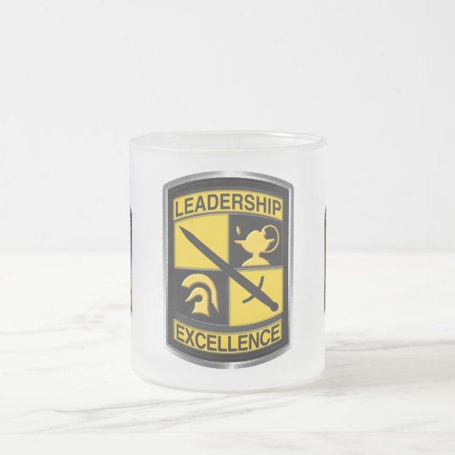 Reserve Officer Training Corps “ROTC”  Frosted Glass Coffee Mug (Center)