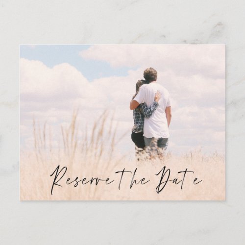 Reserve the Date Photo Wedding Date Announcement Postcard