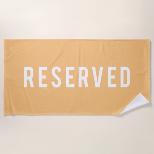 Reserved Beach Towel