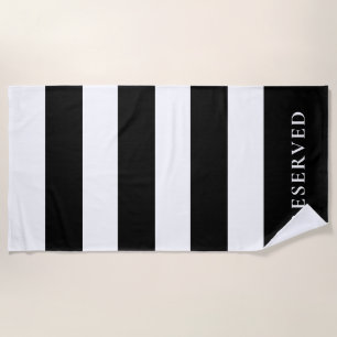 RESERVED BEACH TOWEL Striped Beach Towel Large