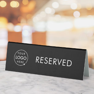 Reserved   Black Logo Restaurant Table Reservation Tent