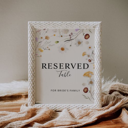 Reserved Boho Wildflower Wedding Sign 