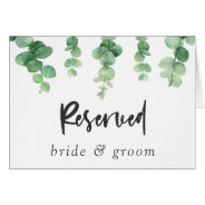 Reserved Bride & Groom Eucalyptus Wedding at Zazzle