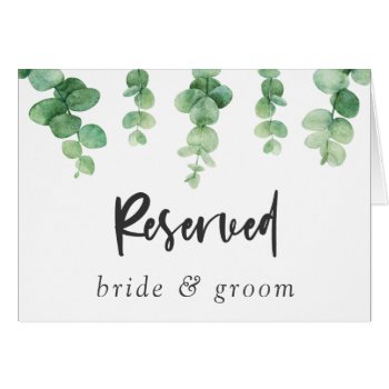 Reserved Bride & Groom Eucalyptus Wedding by KristineLeeDesigns at Zazzle