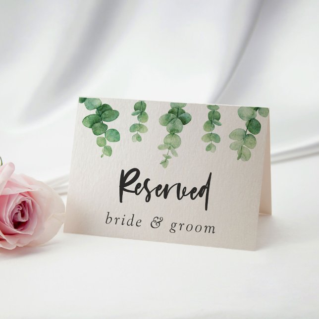 Reserved Bride & Groom Eucalyptus Wedding Cards (Creator Uploaded)