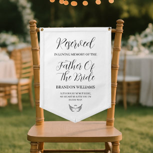 Reserved Chair Father Of Bride Wedding Memorial Pennant
