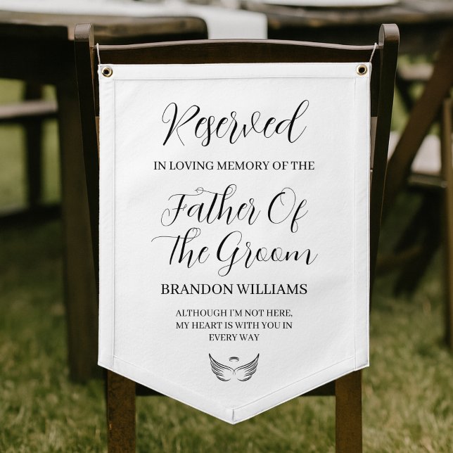 Reserved Chair Father Of Groom Wedding Memorial Pennant (Reserved Chair Father Of Groom Wedding Memorial Pennant
)