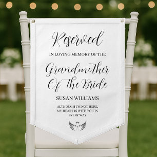 Reserved Chair Grandmother Bride Wedding Memorial Pennant
