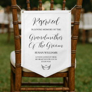 Reserved Chair Grandmother Groom Wedding Memorial Pennant