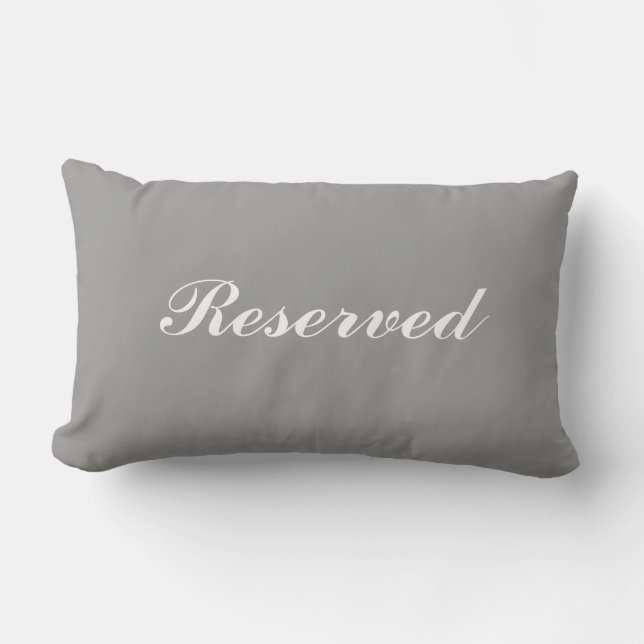 Reserved Cushion / Pillow in Grey (Front)