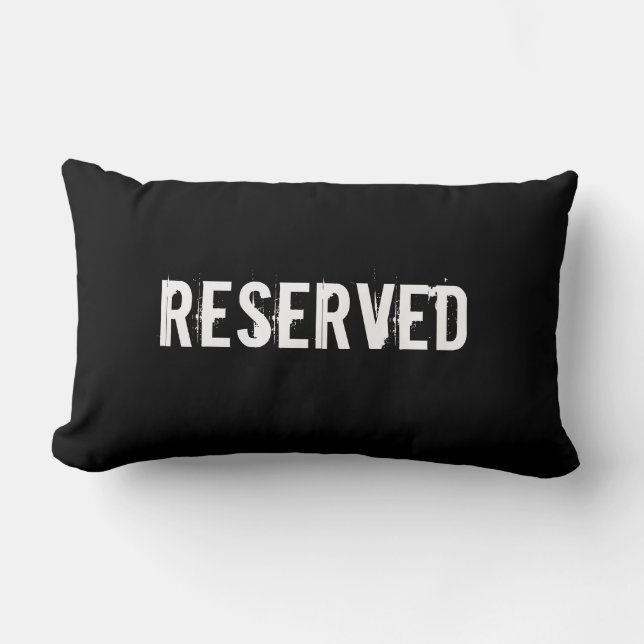 Reserved Cushion / Pillow in Grunge Black (Front)