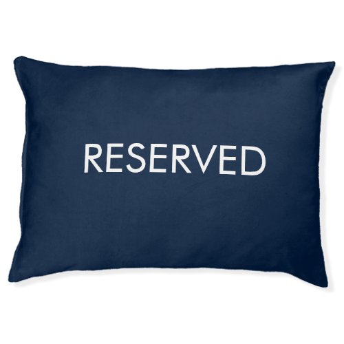 Reserved Customize with name text navy blue Pet Bed