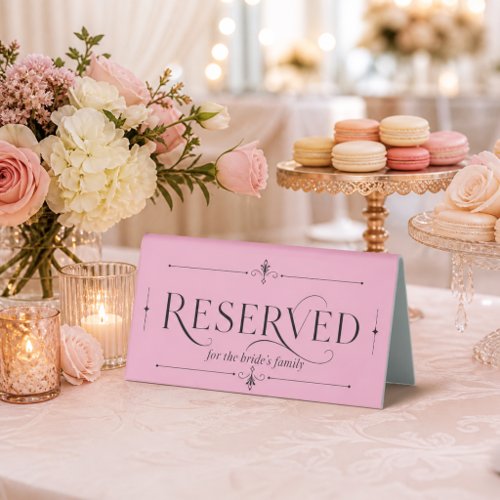 Reserved Elegant Wedding Sign Modern Calligraphy