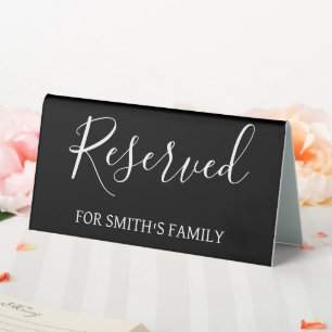 Reserved Family Wedding Table Sign
