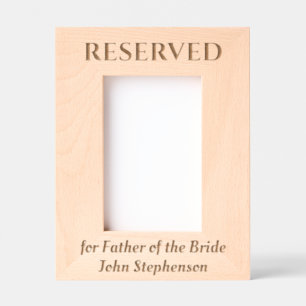 Reserved Father of Bride Photo Memorial Wedding Engraved Frames