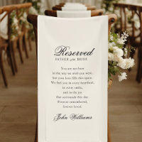 Reserved - Father of the Bride - Memorial Wedding