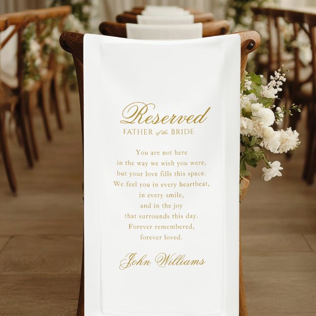 Reserved - Father of the Bride - Memorial Wedding Banner (Reserved - Father of the Bride - Memorial Wedding Banner)