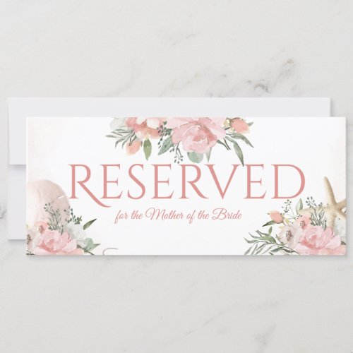 Reserved Floral Beach Invitation
