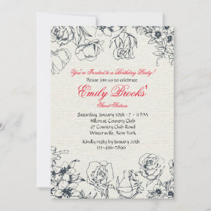 Reserved Flowers Invitation