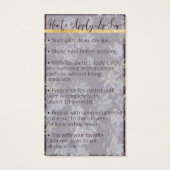 Reserved for Amy ~LipSense Application & Tips Card (Back)